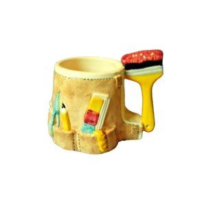 Tasters Choice Large Mug Cup Tool Painters Belt 3.5 DIam 4 tall